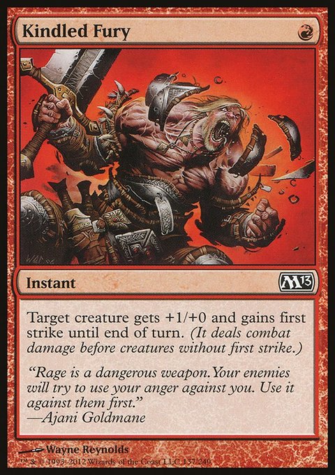 Kindled Fury, Magic 2013 #137, Magic: The Gathering card