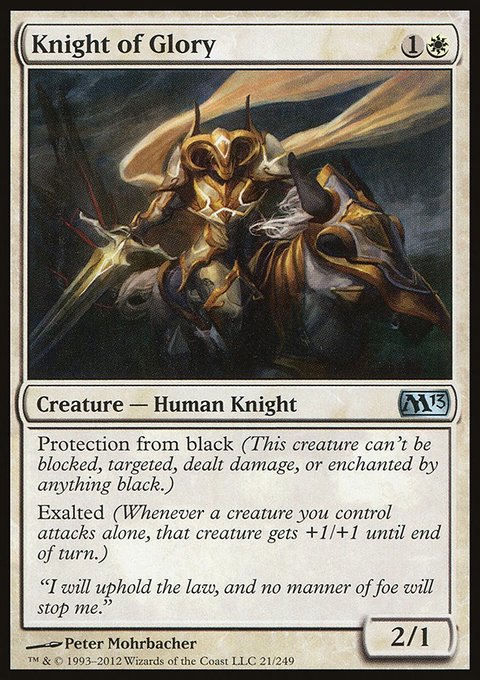 Knight of Glory, Magic 2013 #21, Magic: The Gathering card
