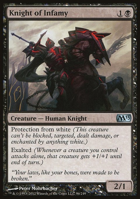 Knight of Infamy, Magic 2013 #96, Magic: The Gathering card