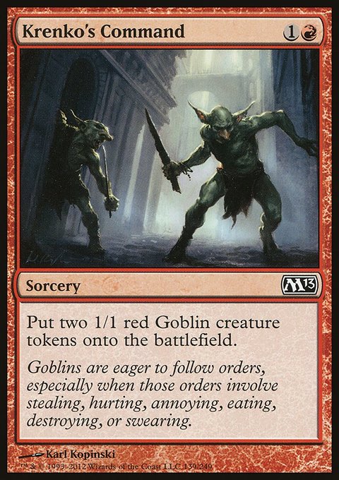 Krenko's Command, Magic 2013 #139, Magic: The Gathering card