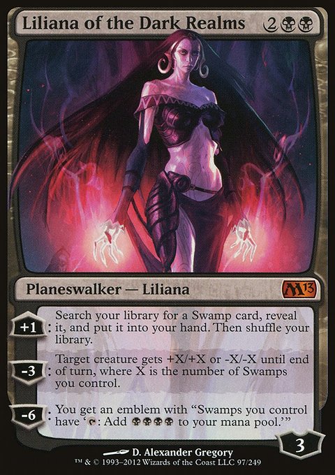 Liliana of the Dark Realms, Magic 2013 #97, Magic: The Gathering card