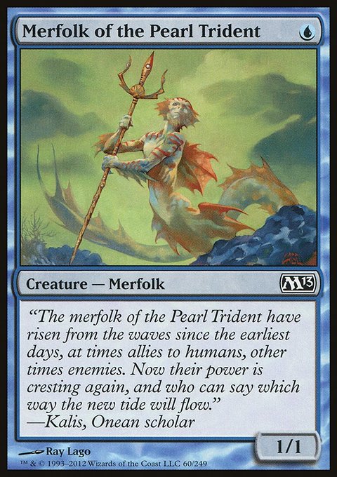Merfolk of the Pearl Trident, Magic 2013 #60, Magic: The Gathering card