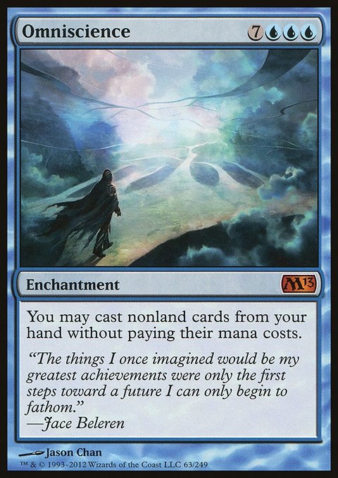 Omniscience, Magic 2013 #63, Magic: The Gathering card
