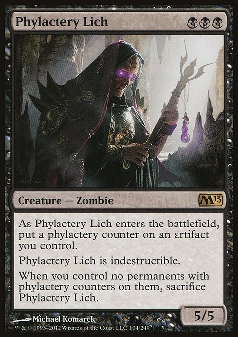 Phylactery Lich, Magic 2013 #104, Magic: The Gathering card