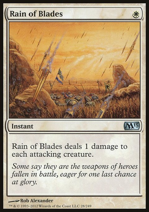 Rain of Blades, Magic 2013 #28, Magic: The Gathering card