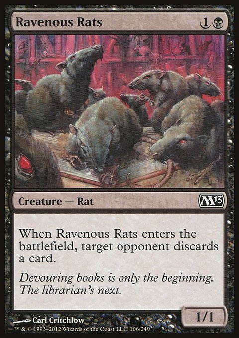 Ravenous Rats, Magic 2013 #106, Magic: The Gathering card