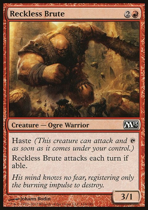 Reckless Brute, Magic 2013 #144, Magic: The Gathering card