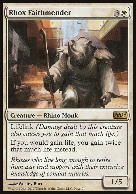 Rhox Faithmender, Magic 2013 #29, Magic: The Gathering card