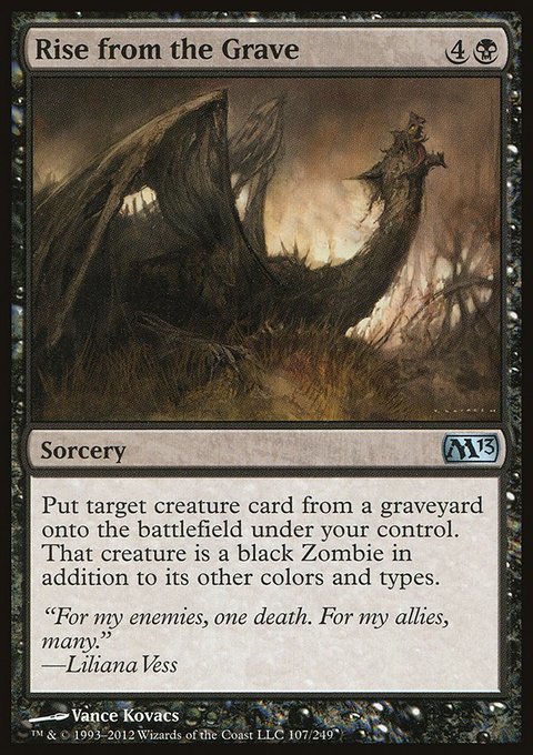 Rise from the Grave, Magic 2013 #107, Magic: The Gathering card