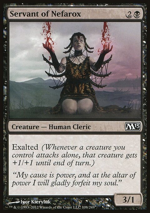 Servant of Nefarox, Magic 2013 #108, Magic: The Gathering card