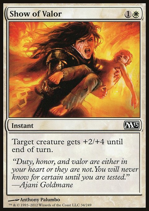 Show of Valor, Magic 2013 #34, Magic: The Gathering card
