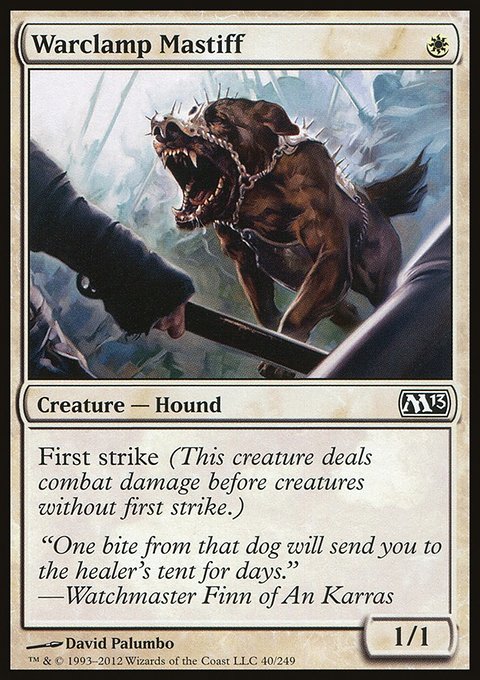 Warclamp Mastiff, Magic 2013 #40, Magic: The Gathering card