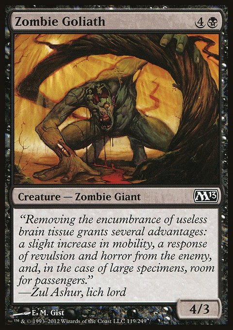 Zombie Goliath, Magic 2013 #119, Magic: The Gathering card