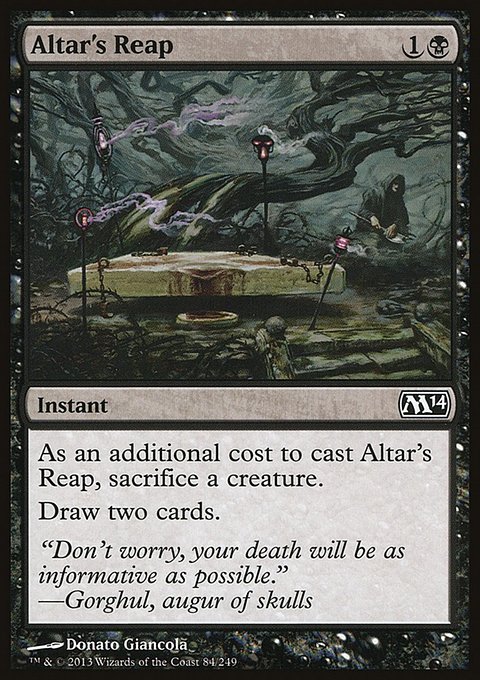Altar's Reap, Magic 2014 #84, Magic: The Gathering card