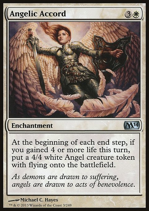 Angelic Accord, Magic 2014 #3, Magic: The Gathering card