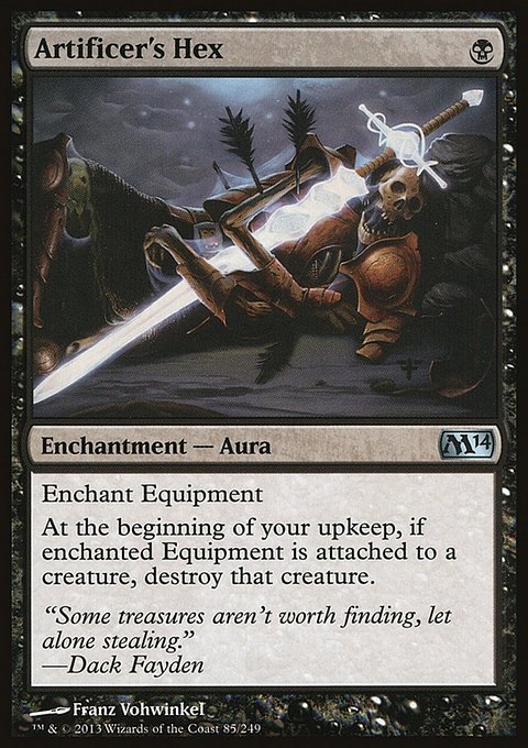 Artificer's Hex, Magic 2014 #85, Magic: The Gathering card