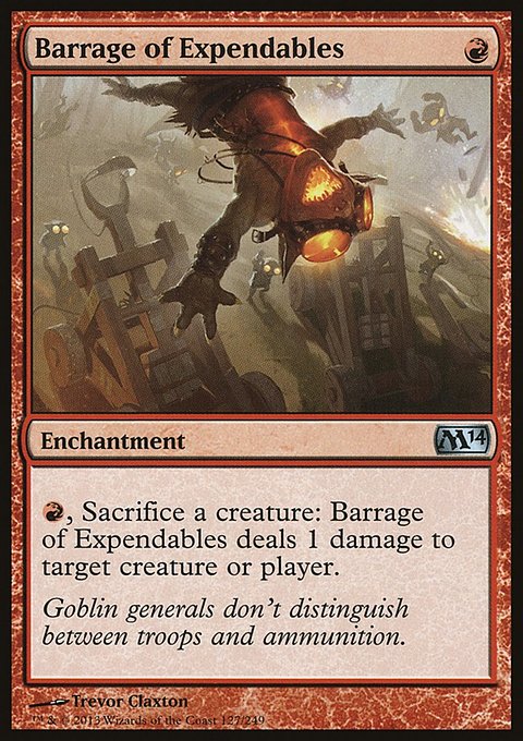 Barrage of Expendables, Magic 2014 #127, Magic: The Gathering card