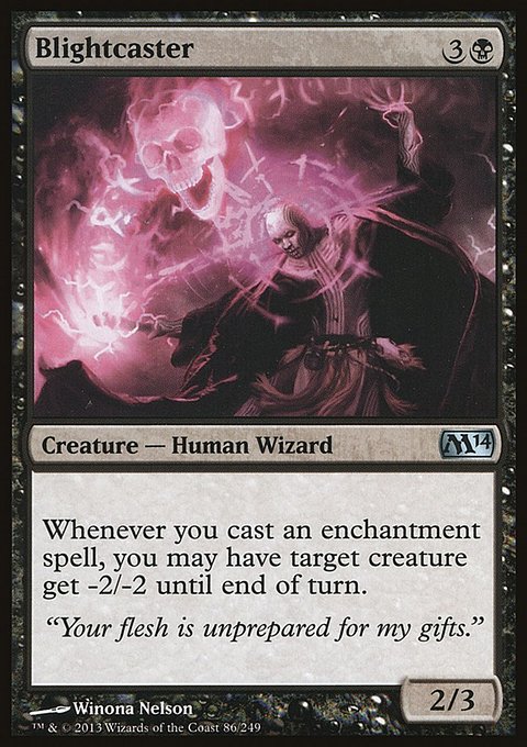 Blightcaster, Magic 2014 #86, Magic: The Gathering card
