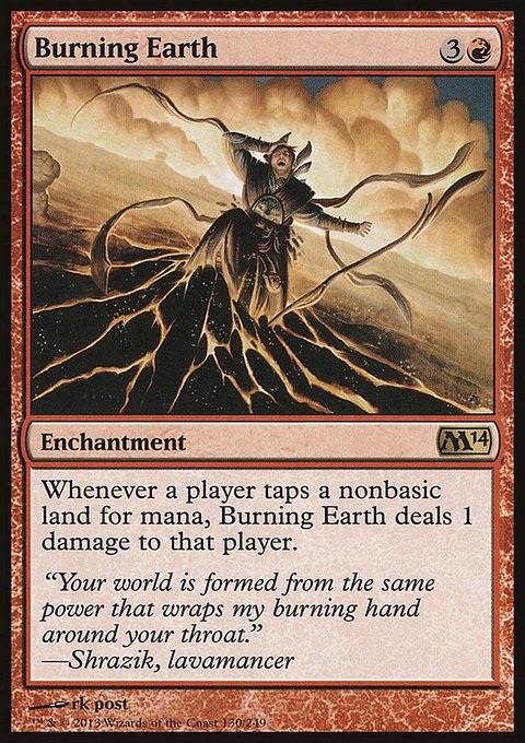 Burning Earth, Magic 2014 #130, Magic: The Gathering card
