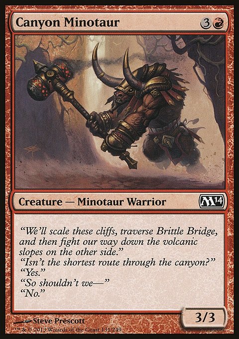 Canyon Minotaur, Magic 2014 #131, Magic: The Gathering card