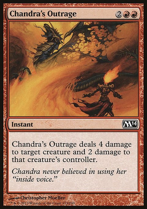 Chandra's Outrage, Magic 2014 #133, Magic: The Gathering card