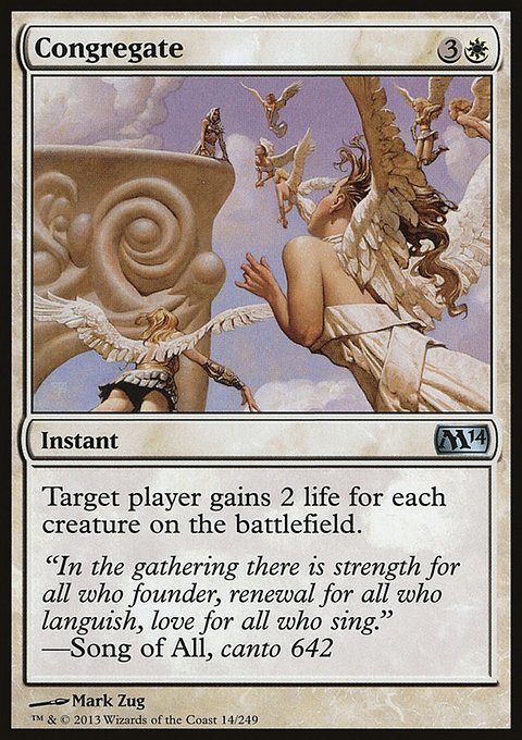 Congregate, Magic 2014 #14, Magic: The Gathering card