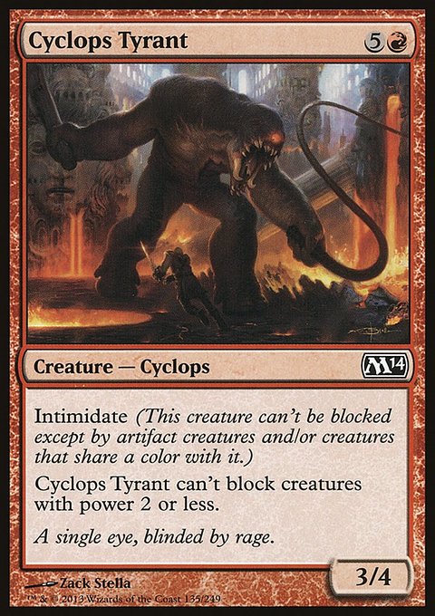 Cyclops Tyrant, Magic 2014 #135, Magic: The Gathering card