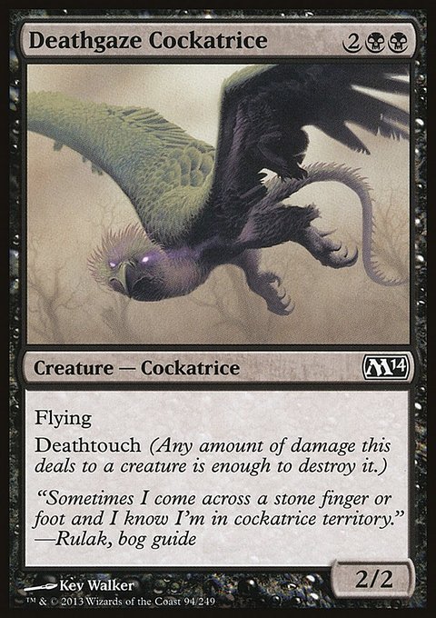 Deathgaze Cockatrice, Magic 2014 #94, Magic: The Gathering card