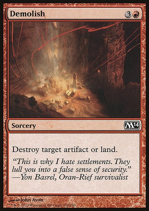 Demolish, Magic 2014 #136, Magic: The Gathering card