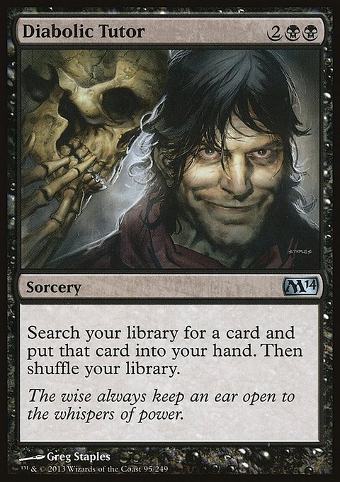 Diabolic Tutor, Magic 2014 #95, Magic: The Gathering card