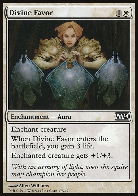 Divine Favor, Magic 2014 #17, Magic: The Gathering card