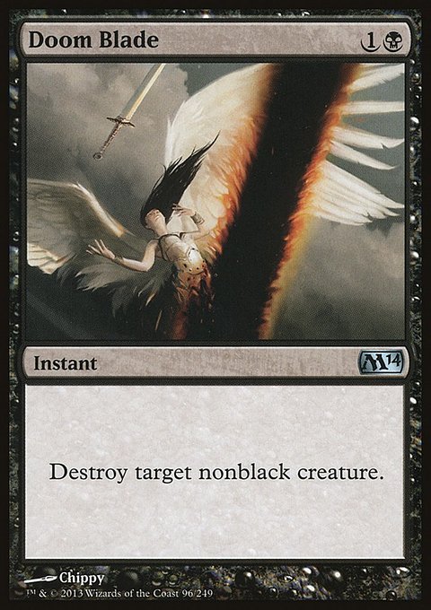 Doom Blade, Magic 2014 #96, Magic: The Gathering card