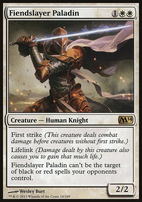 Fiendslayer Paladin, Magic 2014 #18, Magic: The Gathering card