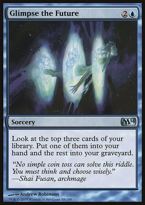 Glimpse the Future, Magic 2014 #58, Magic: The Gathering card
