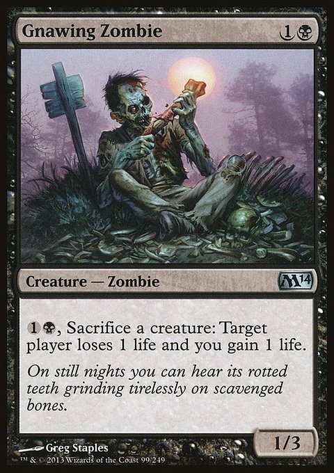 Gnawing Zombie, Magic 2014 #99, Magic: The Gathering card