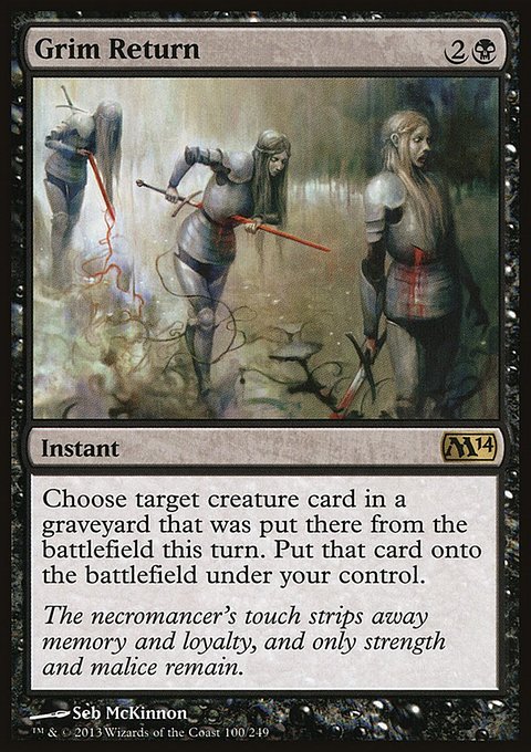 Grim Return, Magic 2014 #100, Magic: The Gathering card
