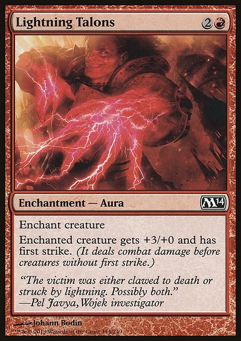 Lightning Talons, Magic 2014 #144, Magic: The Gathering card