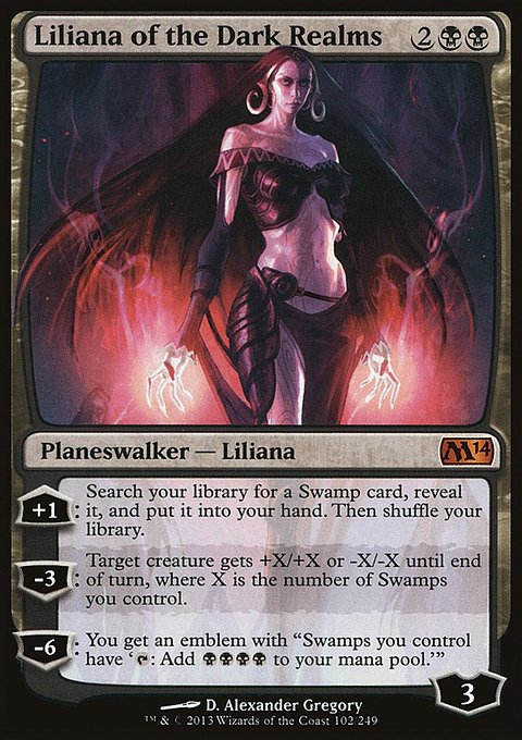 Liliana of the Dark Realms, Magic 2014 #102, Magic: The Gathering card