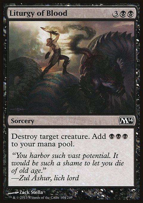 Liturgy of Blood, Magic 2014 #104, Magic: The Gathering card