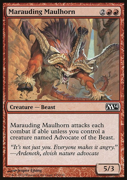 Marauding Maulhorn, Magic 2014 #145, Magic: The Gathering card