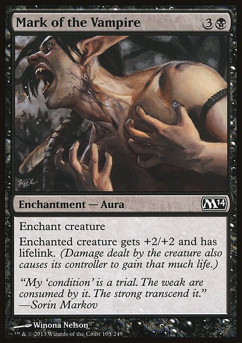 Mark of the Vampire, Magic 2014 #105, Magic: The Gathering card