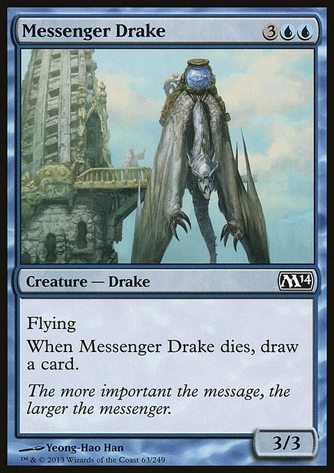 Messenger Drake, Magic 2014 #63, Magic: The Gathering card