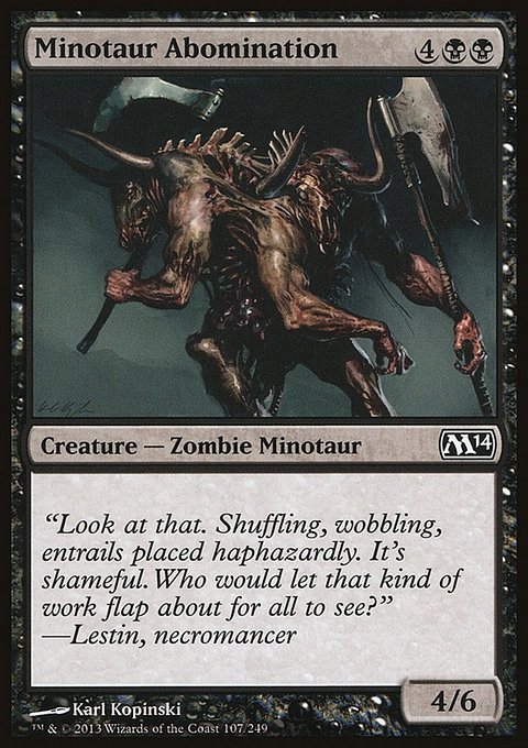 Minotaur Abomination, Magic 2014 #107, Magic: The Gathering card
