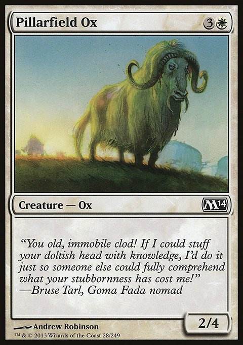 Pillarfield Ox, Magic 2014 #28, Magic: The Gathering card