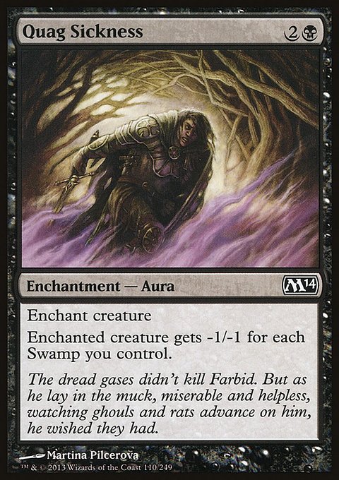 Quag Sickness, Magic 2014 #110, Magic: The Gathering card