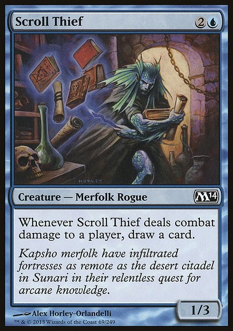 Scroll Thief, Magic 2014 #69, Magic: The Gathering card