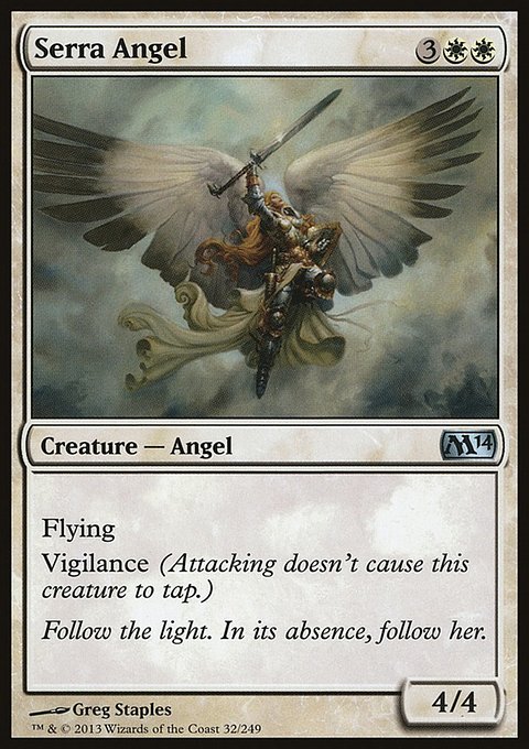 Serra Angel, Magic 2014 #32, Magic: The Gathering card
