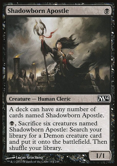 Shadowborn Apostle, Magic 2014 #114, Magic: The Gathering card