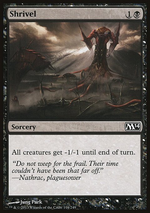 Shrivel, Magic 2014 #116, Magic: The Gathering card