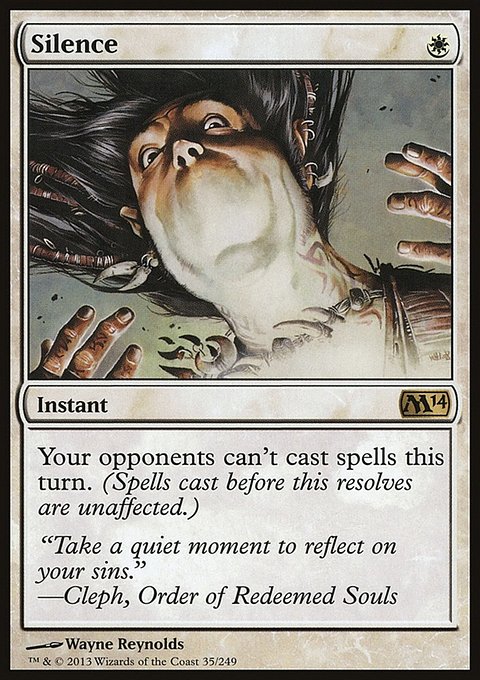 Silence, Magic 2014 #35, Magic: The Gathering card